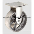 Heavy-Duty Casting Iron Fixed Caster Wheel